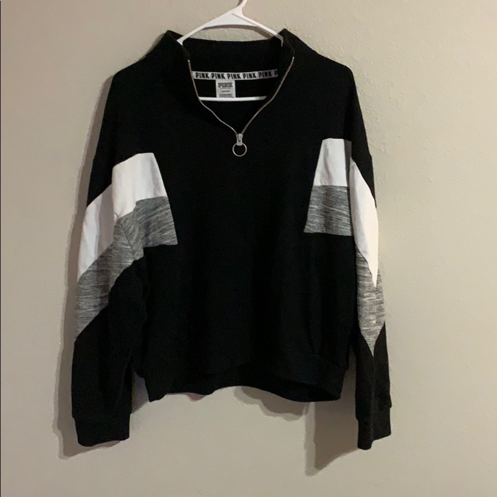 PINK Victoria’s Secret Black half zip L